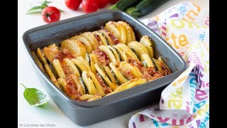 PATATE E ZUCCHINE GRATINATE AL FORNO ricetta gustosa [upl. by Tull535]