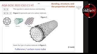 AQA GCSE 2022 Paper 1 Q5 Chemistry Combined Science Higher Tier Past paper Questions Bonding Matter [upl. by Edette]