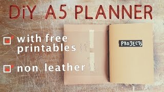 DIY A5 Planner and Notebooks with Free Printables [upl. by Zel]