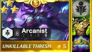 8 Arcanist with ⭐ ⭐ ⭐ Thresh TFT Set 11PBE [upl. by Carline]