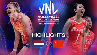 🇳🇱 NED vs 🇨🇳 CHN  Highlights  Week 2  Womens VNL 2024 [upl. by Kress]