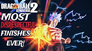 THE MOST DISRESPECTFUL FINISHES IN DRAGONBALL XENOVERSE 2 [upl. by Wynn]