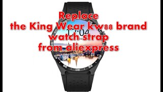 How to replace strap kw88 brand watch strap from aliexpress Ganti Strap Antena [upl. by Nilyad]