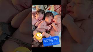 Beautiful Triplets Newborn Babies immediately AfterBirth [upl. by Arannahs]