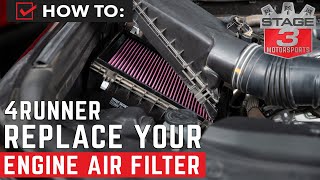 How To Replace 4Runner Engine Air Filter with KampN Panel [upl. by Krispin919]