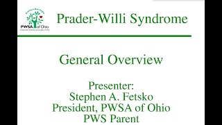 Intro to PraderWilli Syndrome hosted by Ohio Association of County Boards of DD [upl. by Yenobe]