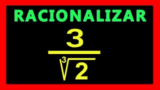 ✅👉 Racionalizacion de Denominadores ✅ Como Racionalizar Denominadores [upl. by Tessil]