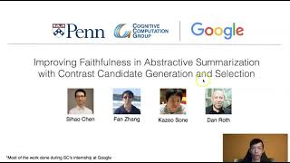 NAACL 2021 presentation Improving Faithfulness in Abstractive Summarization [upl. by Ylrac]