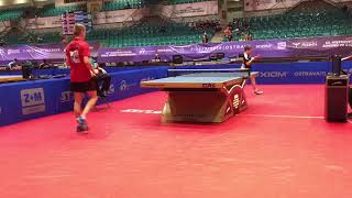 Falconnier SUI vs Laffineur BEL Table Tennis EYC 2019 Ostrava [upl. by Anippesuig]