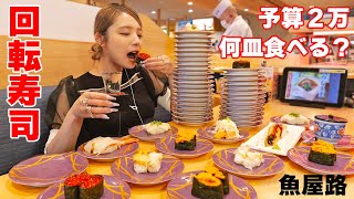 【大食い】回転寿司で贅沢がしたいとき大食い女は何皿食べられる？【ますぶちさちよ】 [upl. by Patty]