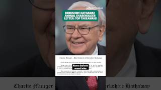 Warren Buffett Top takeaways from Berkshire Hathaway’s annual shareholder letter shorts [upl. by Neyugn]