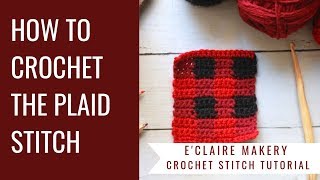 How to Crochet the Plaid Stitch Tapestry Crochet Stitch Tutorial [upl. by Lybis]