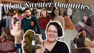 All the Sweater Quantities in My Yarn Stash and My Pattern Plans [upl. by Jobie885]