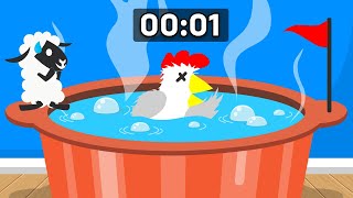 SURVIVE The BOILING WATER to WIN Ultimate Chicken Horse [upl. by Nitsud225]