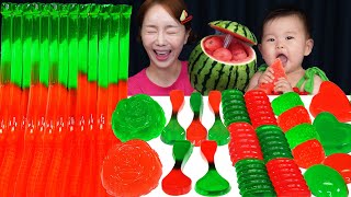 미소와 함께 먹는 🍉 여름맞이 수박 젤리 amp 디저트 특집  젤리 먹방 Watermelon Jelly amp Desserts with Miso Mukbang ASMR Ssoyoung [upl. by Ahsineb]