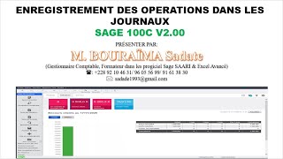 SAGE 100C ENREGISTREMENT DANS LES JOURNAUX [upl. by Nile919]