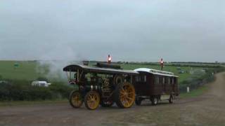 2 Steam Engines Arriving at the Great Dorset Steam Fair 2009  300809 [upl. by Allets]