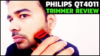 Philips QT401115 Trimmer Review  Beard Trimmer For Men Live Trimming Test [upl. by Pagas]