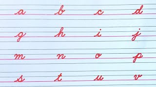 How to write English Cursive writing a to z  Small letters abcd  Cursive handwriting practice abc [upl. by Aneerbas]