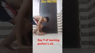 Day 40100 calisthenics learning Lsit learning shorts viralvideo [upl. by Stephine]