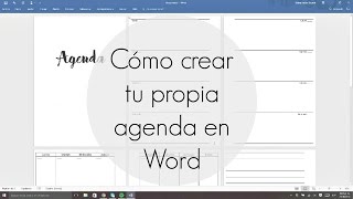 Cómo crear tu propia agenda en Word  Julieta Jareda [upl. by Crary]