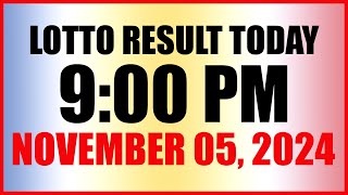 Lotto Result Today 9pm Draw November 5 2024 Swertres Ez2 Pcso [upl. by Ahtnicaj]