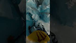 Skier Falls Into Massive Glacier Crevasse in French Alps [upl. by Gal]