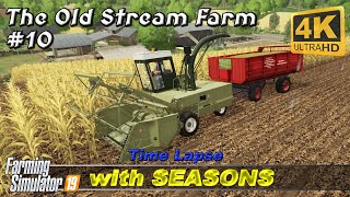 Harvesting maize to make silage  The Old Stream Farm with Seasons 10  FS19 Timelapse  4K [upl. by Mirelle253]