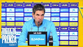 RUEDA DE PRENSA DE MAURICIO PELLEGRINO EN LA PREVIA DEL REAL MADRID  CÁDIZ  Cádiz Club de Fútbol [upl. by Anrapa]