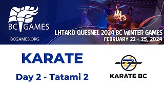 Lhtako Quesnel 2024 BC Winter Games  Karate  Day 2  Tatami 2 [upl. by Wainwright399]