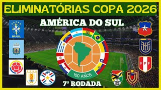 ELIMINATÓRIAS COPA 2026  AMÉRICA DO SUL  7ªRODADA RESULTADOS E CLASSIFICAÇÃOtabelaeliminatorias [upl. by Edwine]