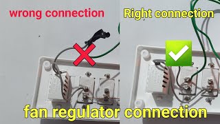 Fan regulator connection fan regulator connection [upl. by Aisatana]