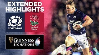 Scotland v England  Extended Match Highlights  2022 Guinness Six Nations [upl. by Anniala725]