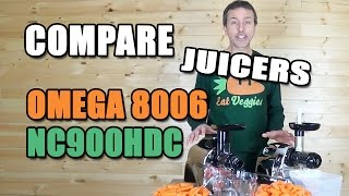 Comparison Omega 8006 amp Omega 900HDC Juicers [upl. by Tteragram]