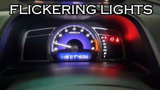 Dash lights flicker clicking noise engine wont start in Honda Civic – easy fix [upl. by Imojean]