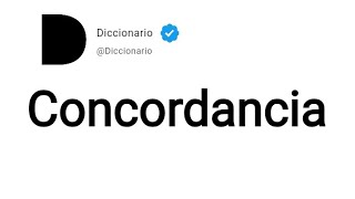 Concordancia Significado En Español [upl. by Russi200]