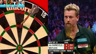 PDC Premier League of Darts 2014  Week 3  van Barneveld VS Whitlock Highlights [upl. by Elyl996]