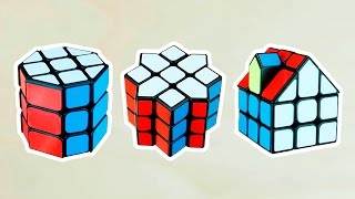 HACIENDO 3 MODS FÁCILES del CUBO DE RUBIK sólo combinando piezas [upl. by Elamrej702]