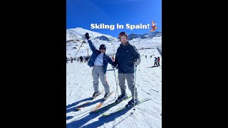 Snowy day in Sierra Nevada  Skiing in Spain  Winter Season [upl. by Ilwain]