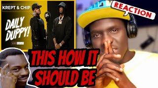 Krept x Chip  Daily Duppy  GRM DAILY  REACTION [upl. by Yesima]