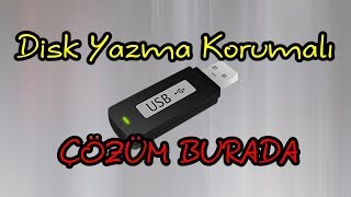 Disk Yazma Korumalı Hatası Kesin Çözümü  USB Disk ve Micro SD Kart [upl. by Titus]