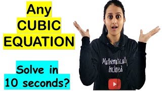 CUBIC EQUATION FACTORIZATION SHORTCUT SOLVING CUBIC EQUATIONS IN 10 SECONDS Math Tricks [upl. by Jarita]