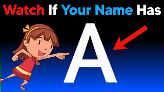 Watch This If Your Name Has The Letter “A” In It… Hurry Up [upl. by Market]