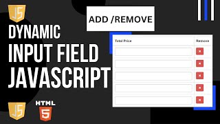 Add Remove Input Fields using Javascript amp Html [upl. by Nowd]