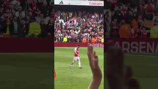 Declan Rice gets embarrassed when The Emirates starts playing Ice Ice Baby after the Bournemouth win [upl. by Yablon]