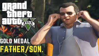 GTA V mission 4 fatherson 100 gold medal walkthrough [upl. by Yrrek]