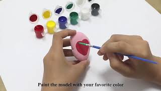 Wishtime Children Toys Paint Your Own Arts And Crafts Diy Rock Painting Kits [upl. by Odeen]