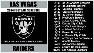 2024 Las Vegas Raiders Football Schedule [upl. by Godard]