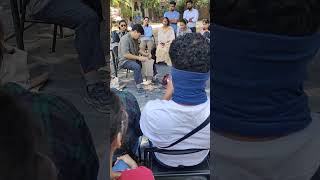 levallois technique in tool making by korean archeologist cho mueng guen at University of Rajasthan [upl. by Audy182]