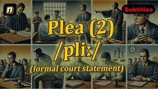 n Plea meaning formal court statement with 5 examples [upl. by Rosner]